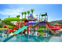 Nhà liên hoàn trượt nước công viên nước, thiết bị liên hoàn cầu tuột nước