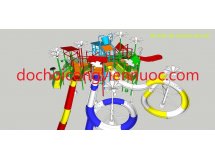 thi công lắp đặt nhà trượt liên hoàn công viên nước