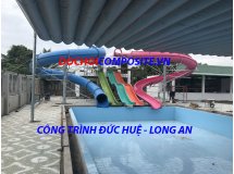 công trình lắp máng trượt hồ bơi Long An