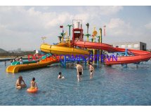 Bộ liên hoàn máng trượt trượt công viên nước 